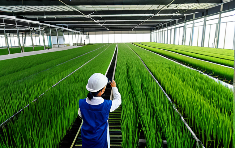FoodTech Factory with Solar Panels**

"A modern FoodTech factory in Thailand, with solar panels on the roof, surrounded by lush green rice paddies, fully clothed workers monitoring the production line inside. The factory is clean and efficient, showcasing sustainable energy practices. Safe for work, appropriate content, professional, modest, family-friendly, perfect anatomy, correct proportions, natural pose, well-formed hands, proper finger count, natural body proportions, professional photography, high quality."

**