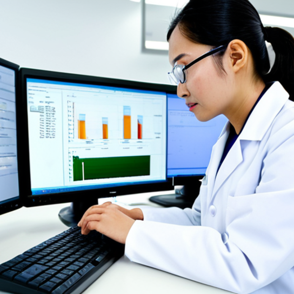 푸드테크 안전 기준 및 인증 절차 - Food Scientist at Work**

"A female Thai food scientist in a clean, modern laboratory, analyzing dat...