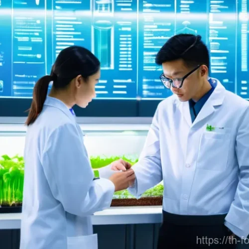 푸드테크 혁신을 위한 정책 제안 - **Prompt for "Thai Food Tech Innovation Lab"**:
    "A brightly lit, ultra-modern food technology re...